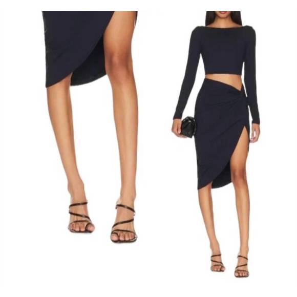 NEW SUSANA MONACO blue skirt set in midnight